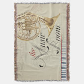 フレンチ・ホルン毛布 スローブランケット (正面縦)