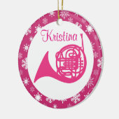 フレンチ・ホルン音楽パーソナライズなオーナメント セラミックオーナメント (左)