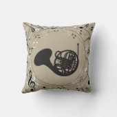 フレンチ・ホルン音楽装飾用クッション クッション (裏面)