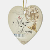 フレンチ・ホルン音楽部屋 セラミックオーナメント (左)