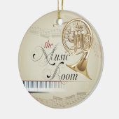 フレンチ・ホルン音楽部屋 セラミックオーナメント (左)