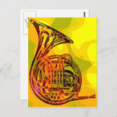 フレンチ・ホルン ポストカード (正面/裏面)