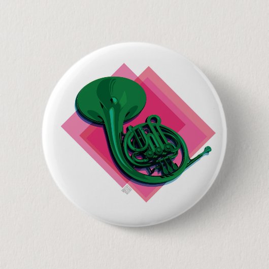 フレンチ・ホルン 缶バッジ (正面)