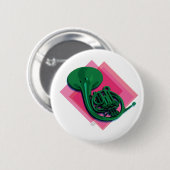 フレンチ・ホルン 缶バッジ (正面&裏面)