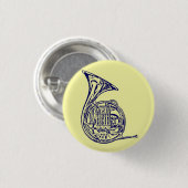 フレンチ・ホルン 缶バッジ (正面&裏面)