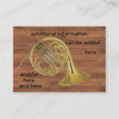 フレンチ・ホルンXLの名刺 名刺 (裏面)