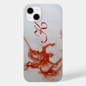 フレンツェ騎士の馬のセピアモノグラム Case-Mate iPhoneケース (裏面)