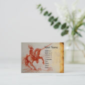 フレンツェ騎士の馬のモノグラムクリーム 名刺 (スタンド正面)