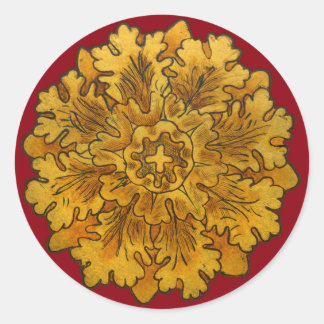 フレンツオークリーフクラスタステッカー ラウンドシール