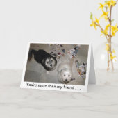 フレンドおもしろいパピー誕生日カード カード (黄色い花)