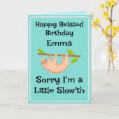 フレンドおもしろいベレーション誕生日スロッスカード カード (黄色い花)