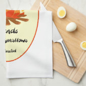 フレンドおもしろいマーシュマローキャンプ引用文 キッチンタオル (四つ折り)