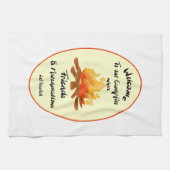 フレンドおもしろいマーシュマローキャンプ引用文 キッチンタオル (横)