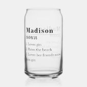 フレンドおもしろい名パーソナライズされたの定義 ガラス缶 (裏面)