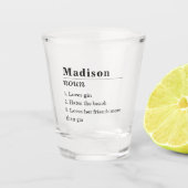 フレンドおもしろい名パーソナライズされたの定義 ショットグラス (正面)