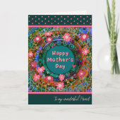 フレンドかわいらしフローラユニークハート母の日 カード (正面)