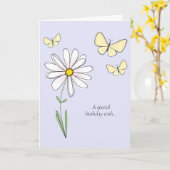 フレンドかわいらし誕生日カード カード (黄色い花)