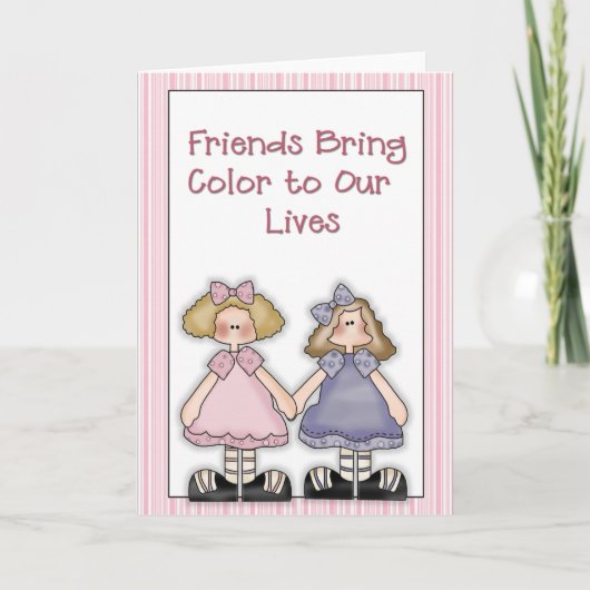 フレンドがカラーグリーティングカードを持ち込む カード (正面)