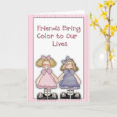 フレンドがカラーグリーティングカードを持ち込む カード (黄色い花)