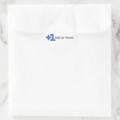 フレンドとして追加 – プラス1 ラウンドシール (バッグ)