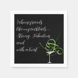 フレンドとカクテル – おもしろいカクテルナプキン スタンダードカクテルナプキン