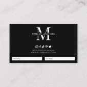 フレンドのミニマル白黒のロゴを参照 紹介カード (裏面)