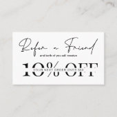 フレンドのミニマル白黒のロゴを参照 紹介カード (正面)