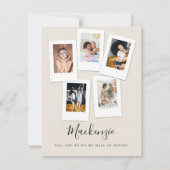 フレンドの写真は私のメイド・オブ・オーナー（花嫁付き添い人）カード 招待状 (正面)