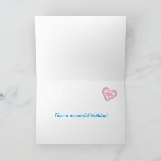 フレンドの第18誕生日バラハートワードアートカード シーズンカード (内部)