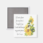 フレンドの詩と《鳥》アメリカゴガラ&ひまわりガーデン マグネット (正面/裏面)