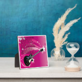 フレンドの詩のプラーク – ギターピンクデザイン フォトプラーク (インサイチュ)