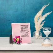 フレンドの詩のプラーク – バラデザイン フォトプラーク (インサイチュ)