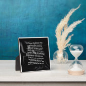 フレンドの詩のプラーク – ブラックシルクデザイン フォトプラーク (インサイチュ)