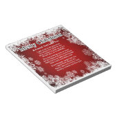 フレンドの詩 – クリスマスデザイン ノートパッド (アングル)