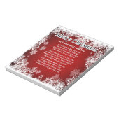 フレンドの詩 – クリスマスデザイン ノートパッド (回転)