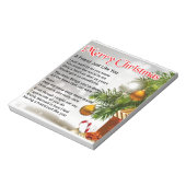 フレンドの詩 – クリスマスデザイン ノートパッド (回転)