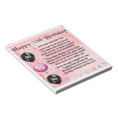 フレンドの詩 – 50誕生日 ノートパッド (アングル)