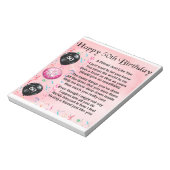 フレンドの詩 – 50誕生日 ノートパッド (回転)