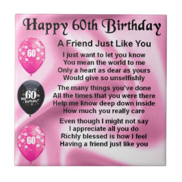 フレンドの詩 – 60誕生日 タイル