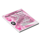 フレンドの詩 – 60誕生日 ノートパッド (アングル)