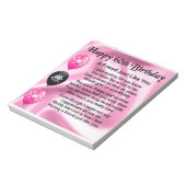 フレンドの詩 – 60誕生日 ノートパッド (回転)