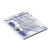 フレンドの詩 – 70誕生日 ノートパッド (アングル)