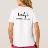 フレンドの誕生日女の子のカスタムマッチング家族 Tシャツ (裏面)