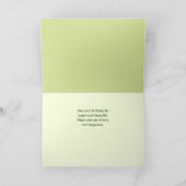 フレンドの誕生日水色ピンクの花 カード (内部)