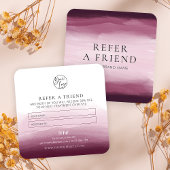 フレンドの赤い水色の美しいサロンのロゴを参照 紹介カード