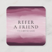 フレンドの赤い水色の美しいサロンのロゴを参照 紹介カード (正面)