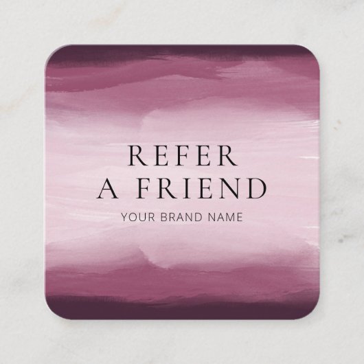 フレンドの赤い水色の美しいサロンのロゴを参照 紹介カード (正面)