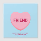 フレンドの青い会話ハートバレンタインデーのカード (正面)