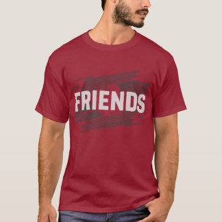 フレンドはっきりしたタイポグラフィティー Tシャツ