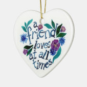 フレンドは常にハート セラミックオーナメント (左)
